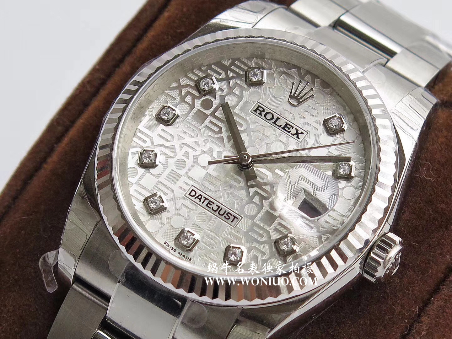   DJ  劳力士日志型系列116238 钻石时标 花纹表盘女士腕表 / R086