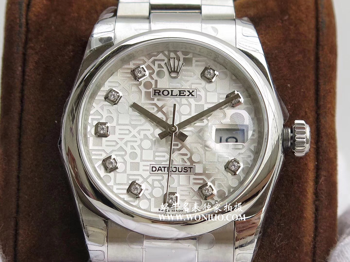   DJ  劳力士日志型系列116238 钻石时标 花纹表盘女士腕表 / R086
