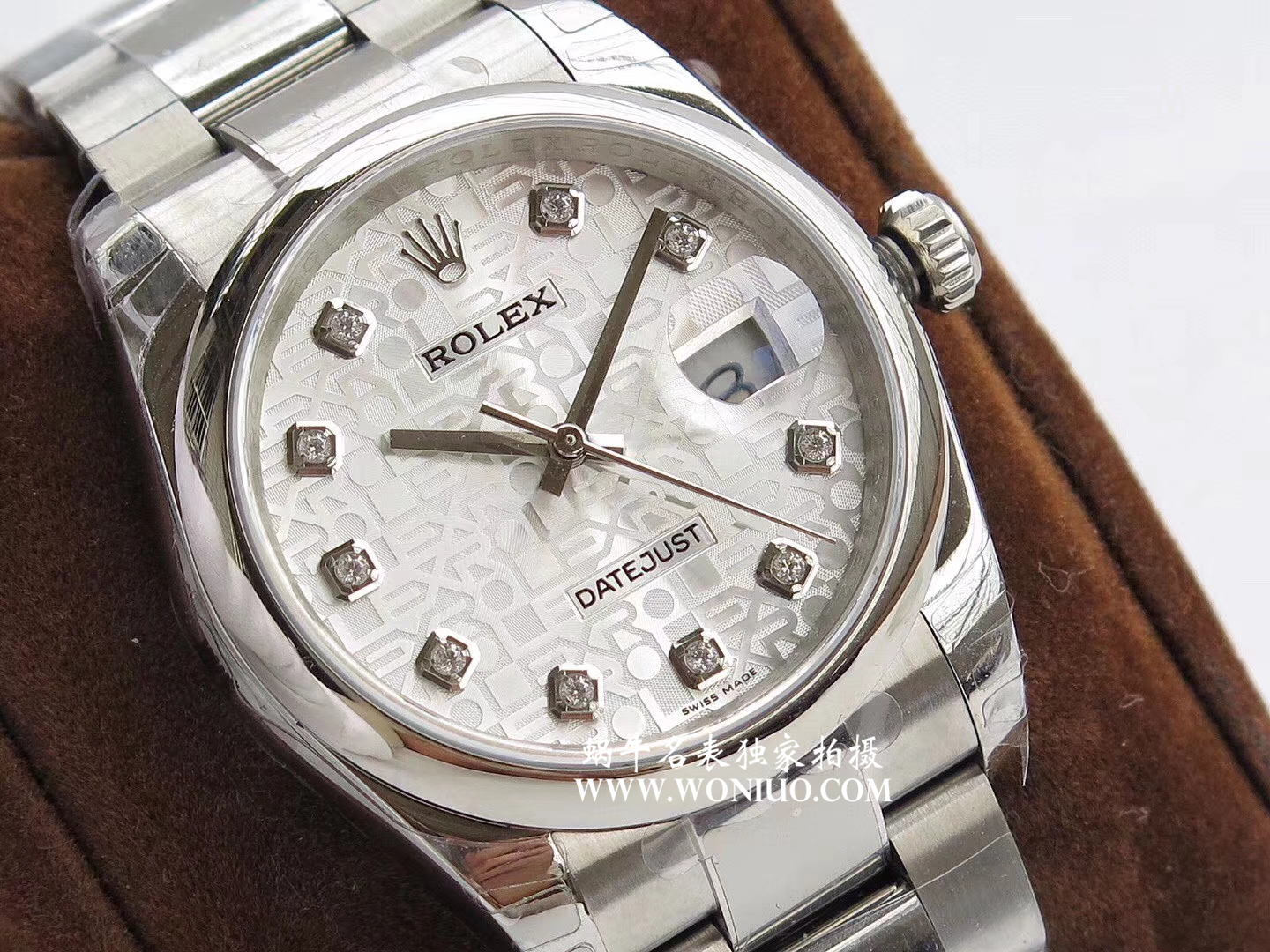   DJ  劳力士日志型系列116238 钻石时标 花纹表盘女士腕表 / R086