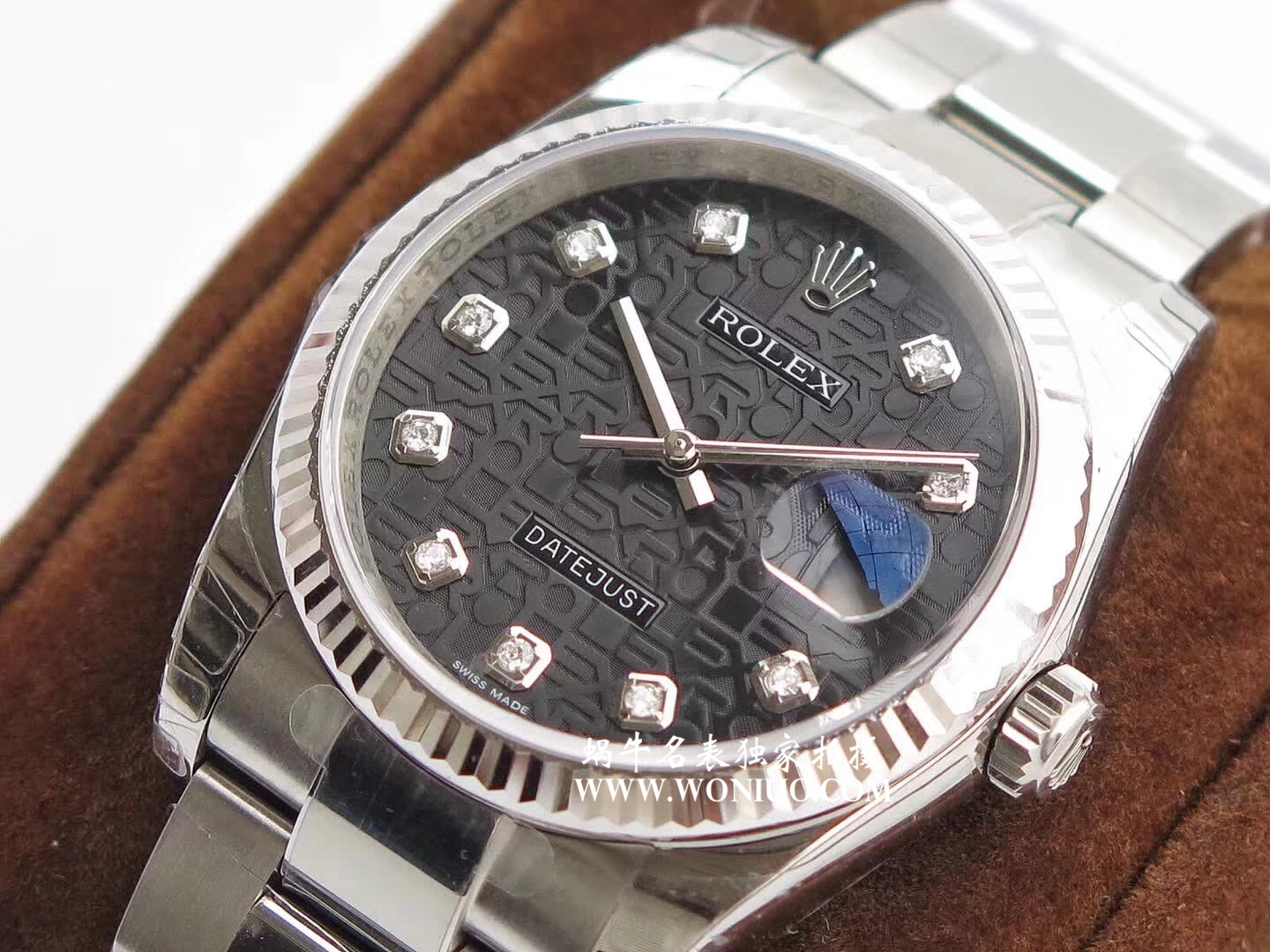  DJ  劳力士日志型系列116238 钻石时标 花纹表盘女士腕表 / R086