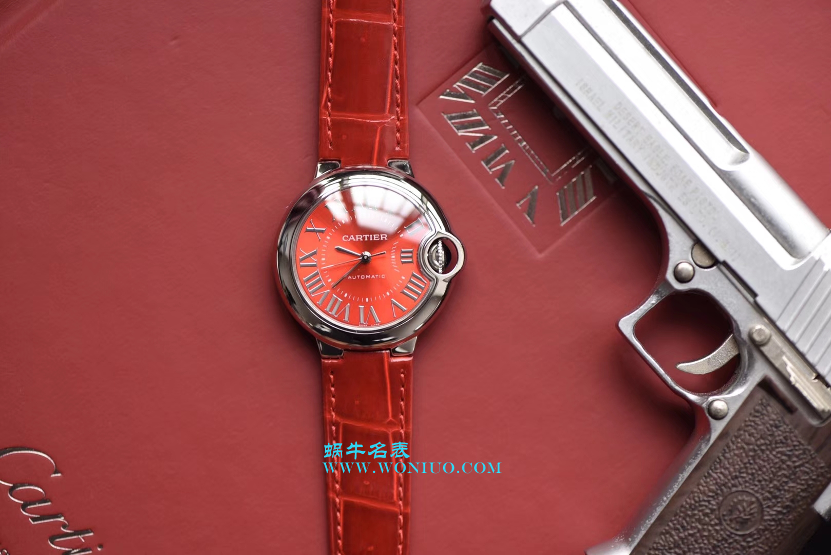  V6  卡地亚蓝气球系列WSBB0022女士33毫米机械中国红特别版腕表 / K147