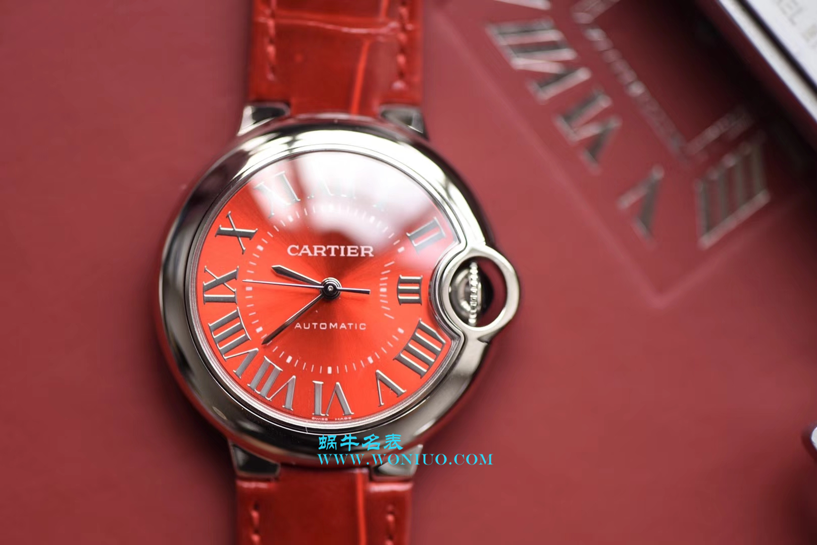   V6  卡地亚蓝气球系列WSBB0022女士33毫米机械中国红特别版腕表 / K147