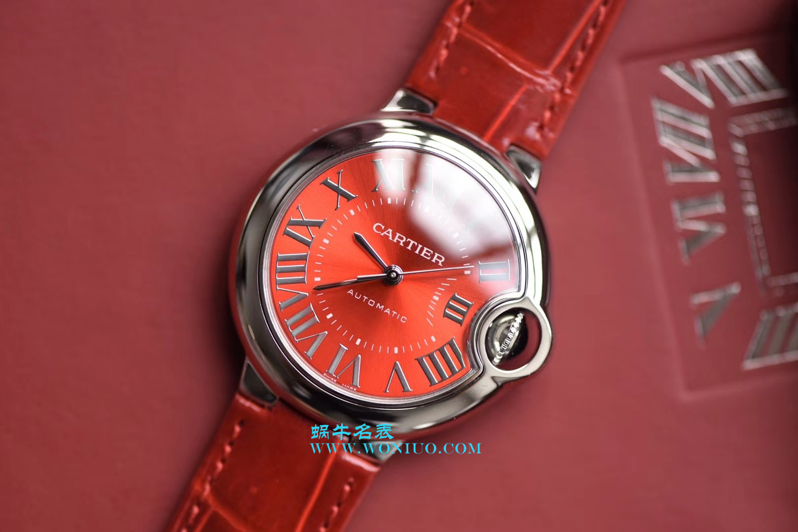   V6  卡地亚蓝气球系列WSBB0022女士33毫米机械中国红特别版腕表 / K147
