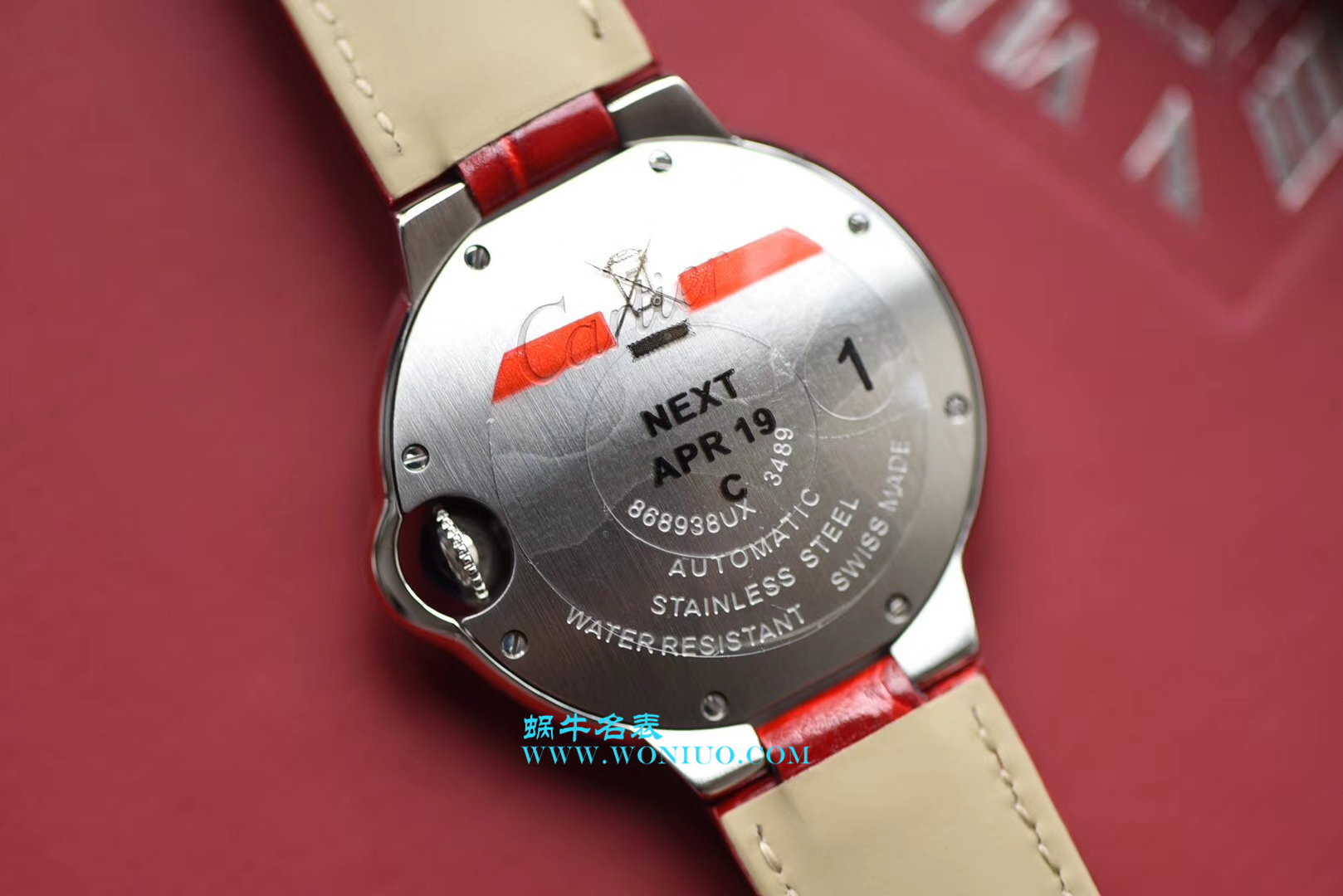   V6  卡地亚蓝气球系列WSBB0022女士33毫米机械中国红特别版腕表 / K147