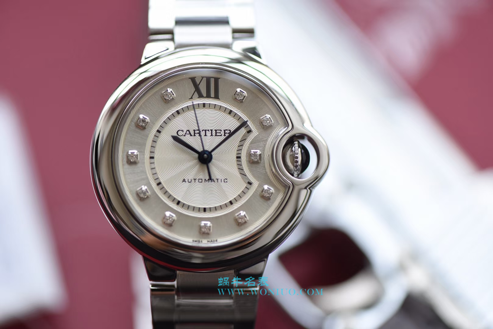   V6  卡地亚蓝气球系列WE902074女装33毫米机械腕表 / K149