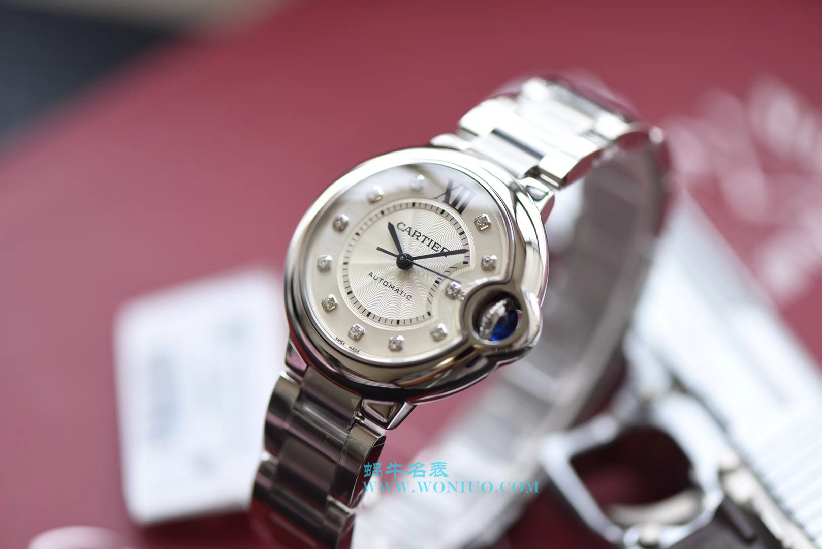  V6  卡地亚蓝气球系列WE902074女装33毫米机械腕表 / K149