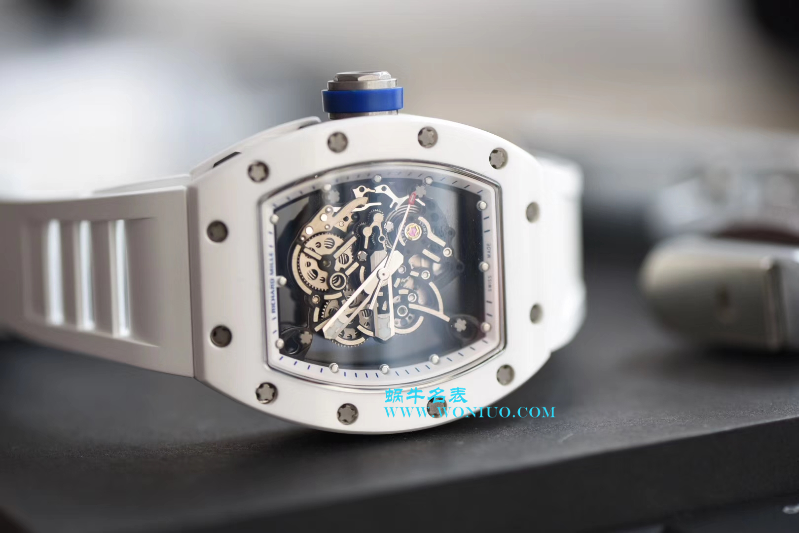   KV  理查德.米勒RICHARD MILLE男士系列RM 055白陶瓷白面橡胶带新款腕表 / RM 055D