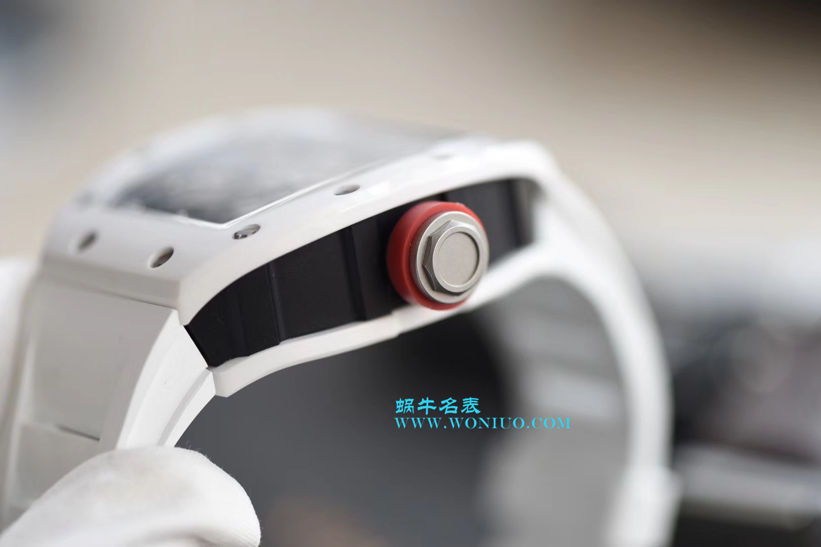   KV  理查德.米勒RICHARD MILLE男士系列RM 055白陶瓷白面橡胶带新款腕表 / RM 055D