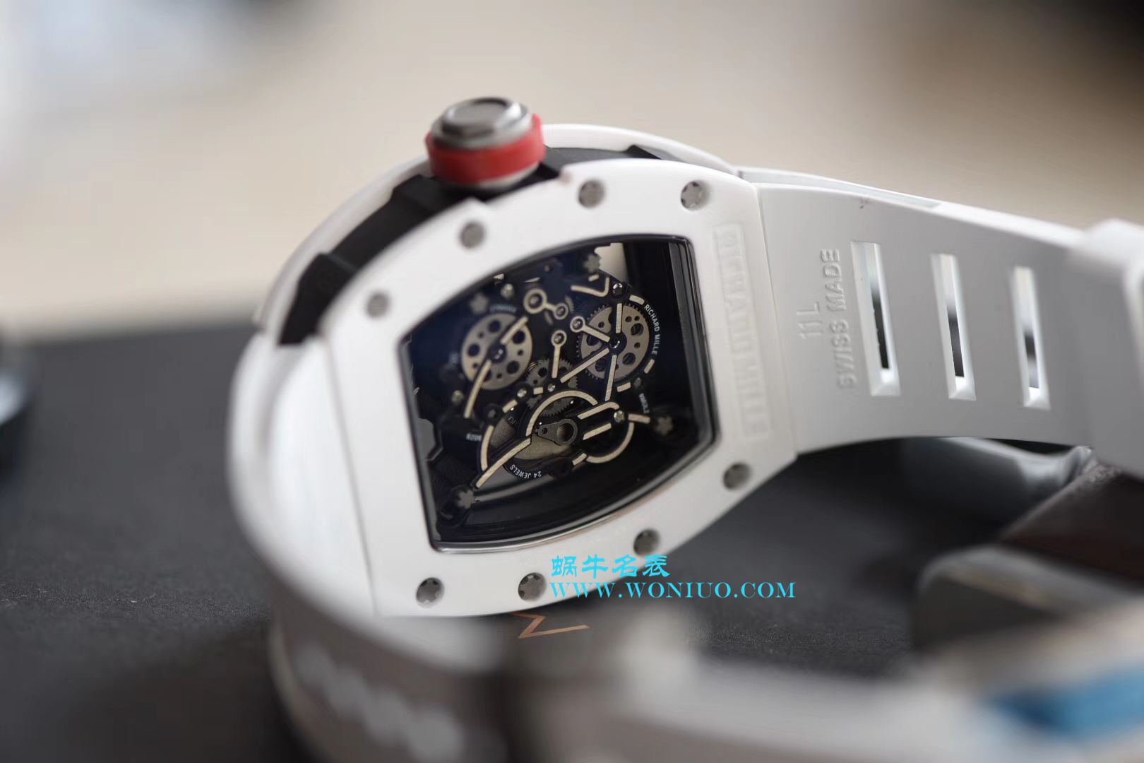   KV  理查德.米勒RICHARD MILLE男士系列RM 055白陶瓷白面橡胶带新款腕表 / RM 055D