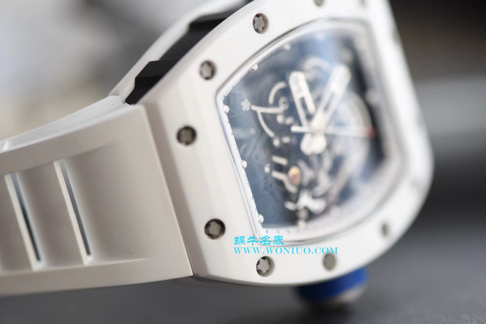   KV  理查德.米勒RICHARD MILLE男士系列RM 055白陶瓷白面橡胶带新款腕表 / RM 055D