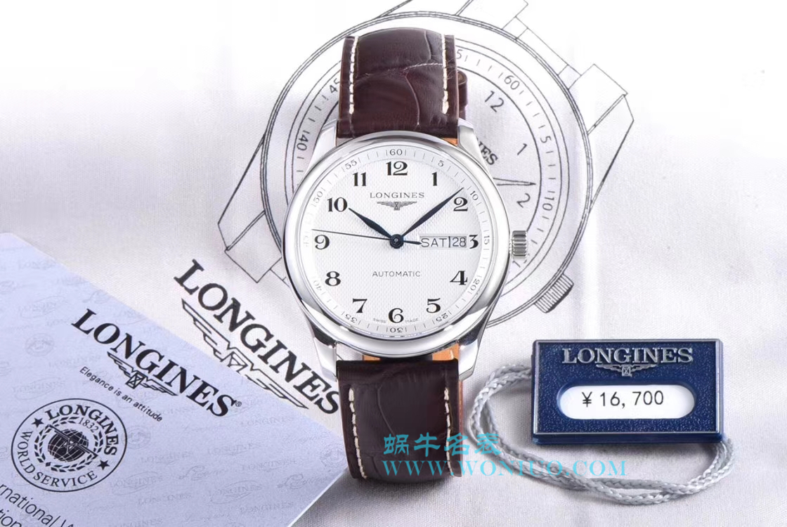   LG  浪琴名匠系列星期日历双历L2.755.4.78.3腕表 / L099