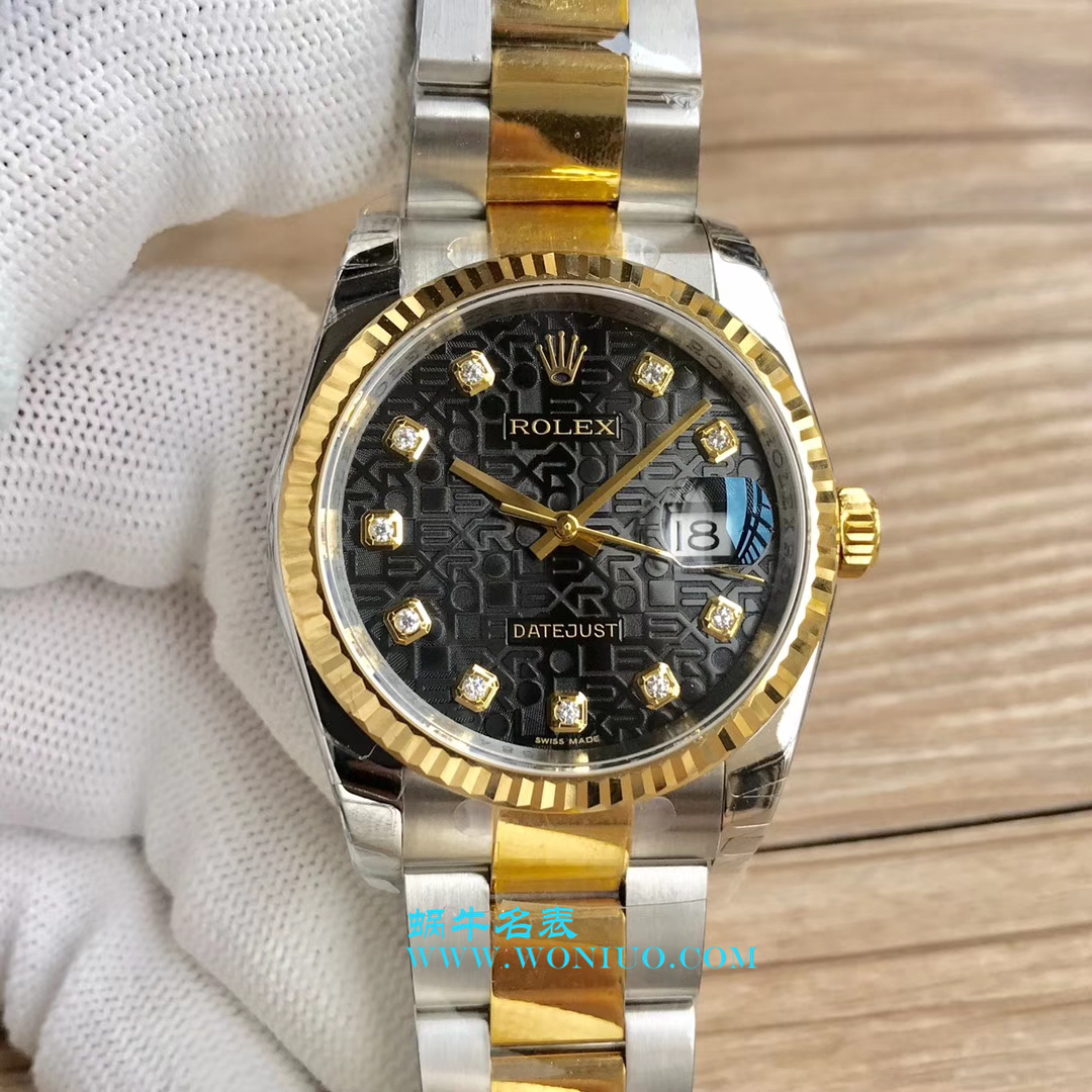   DJ超  劳力士36日志型系列116233、116203、116233黑盘镶钻蚝式表带腕表 / R069