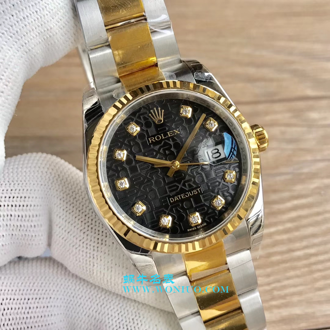   DJ超  劳力士36日志型系列116233、116203、116233黑盘镶钻蚝式表带腕表 / R069