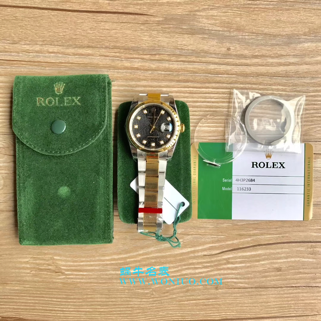   DJ超  劳力士36日志型系列116233、116203、116233黑盘镶钻蚝式表带腕表 / R069