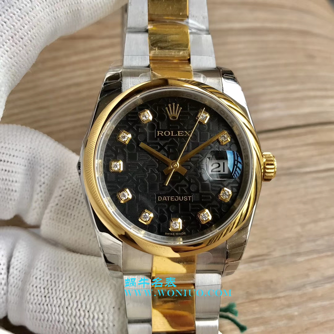   DJ超  劳力士36日志型系列116233、116203、116233黑盘镶钻蚝式表带腕表 / R069