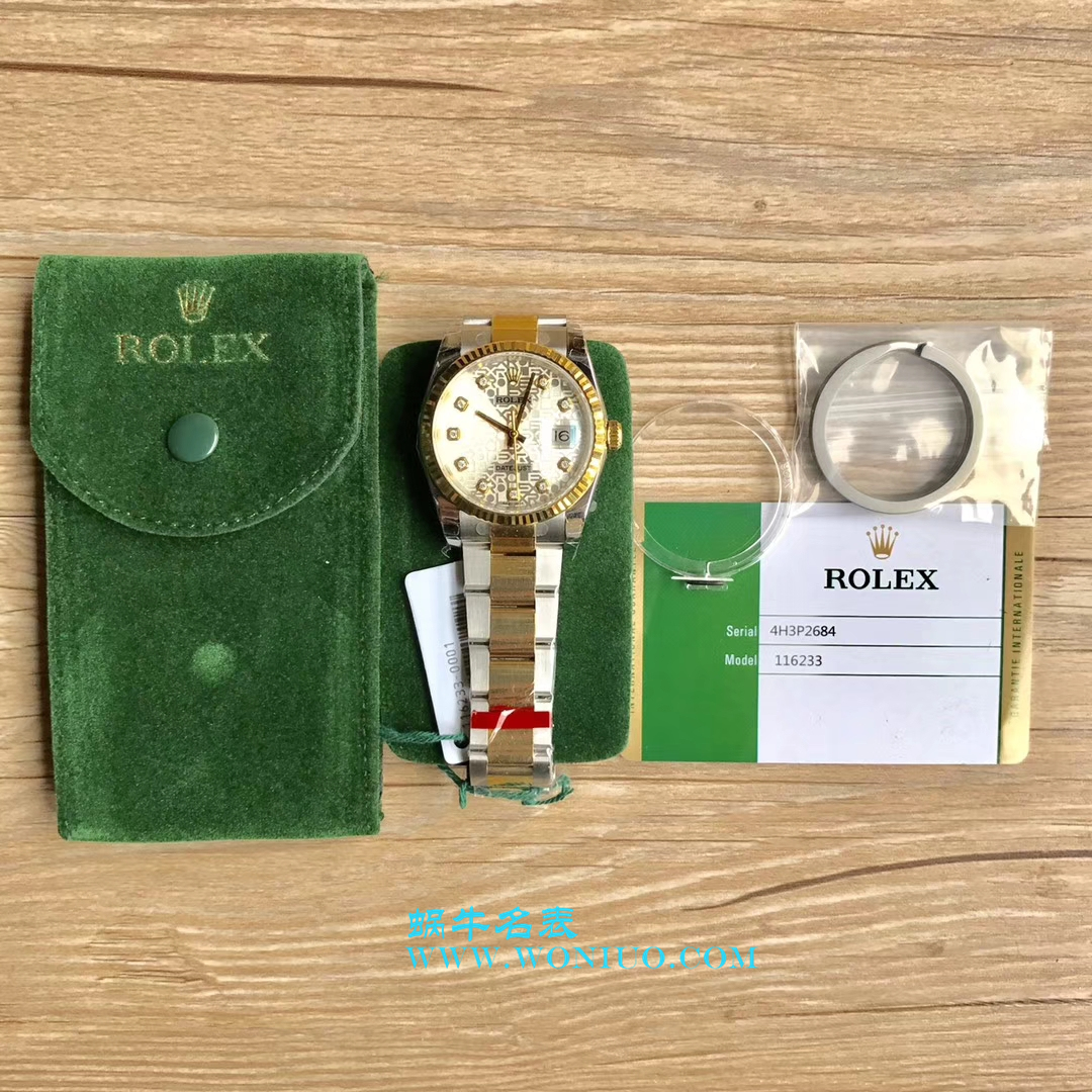   DJ超  劳力士36日志型系列116233、116203、116233黑盘镶钻蚝式表带腕表 / R069