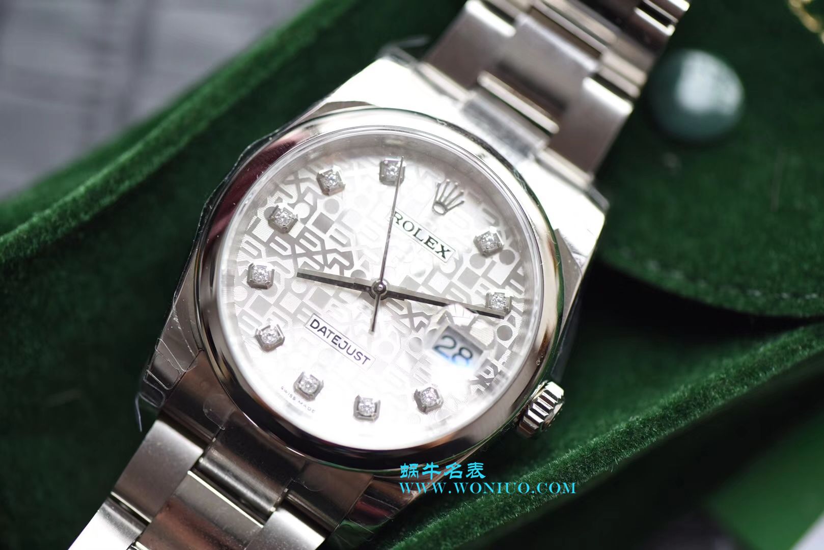   DJ  劳力士36日志型系列116234白纪念花纹盘镶钻腕表 / R210