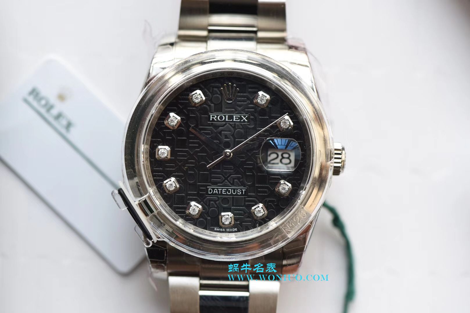   DJ  劳力士36日志型系列116234黑纪念花纹盘镶钻腕表 / R211
