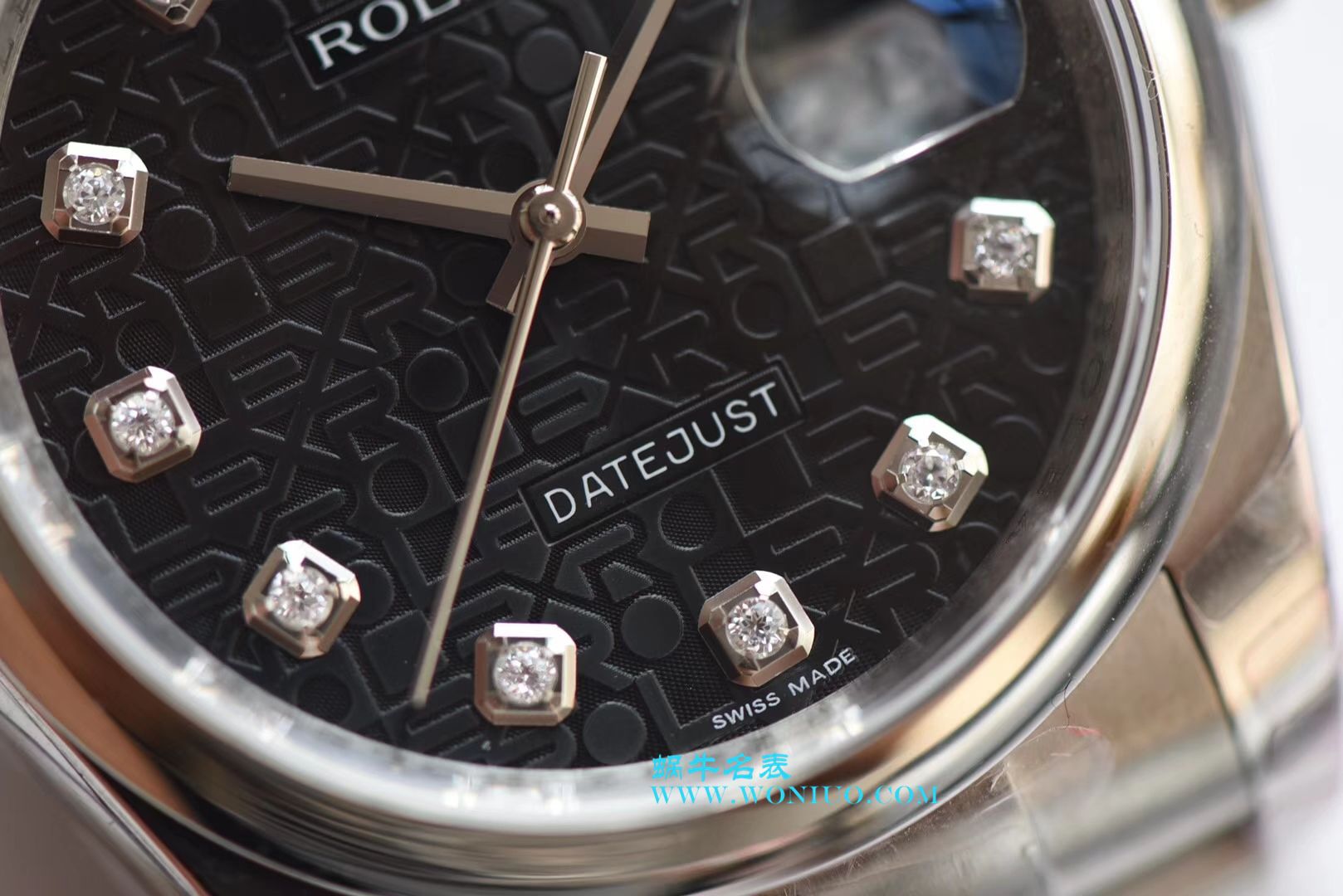   DJ  劳力士36日志型系列116234黑纪念花纹盘镶钻腕表 / R211