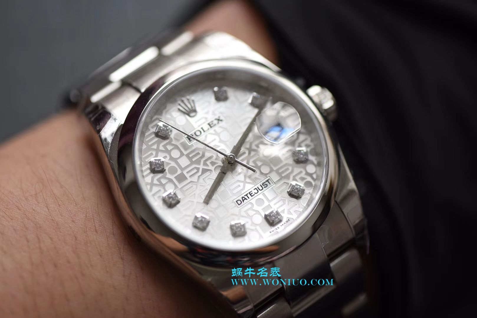   DJ  劳力士36日志型系列116234白纪念花纹盘镶钻腕表 / R210