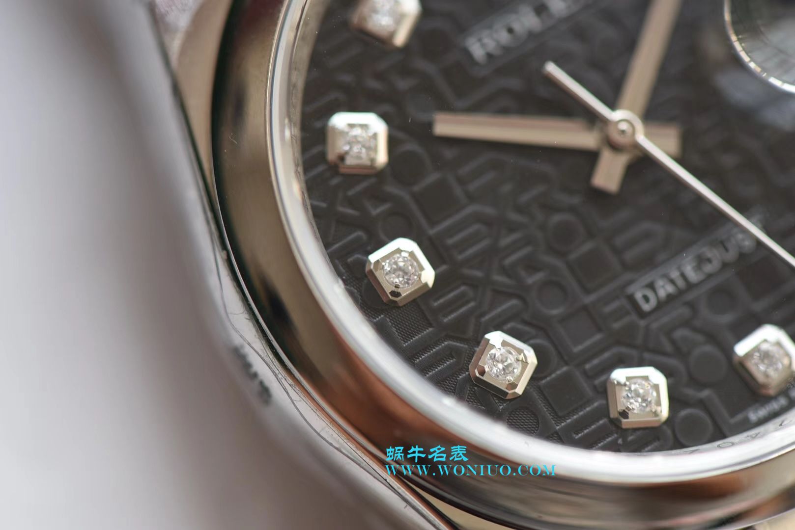   DJ  劳力士36日志型系列116234黑纪念花纹盘镶钻腕表 / R211