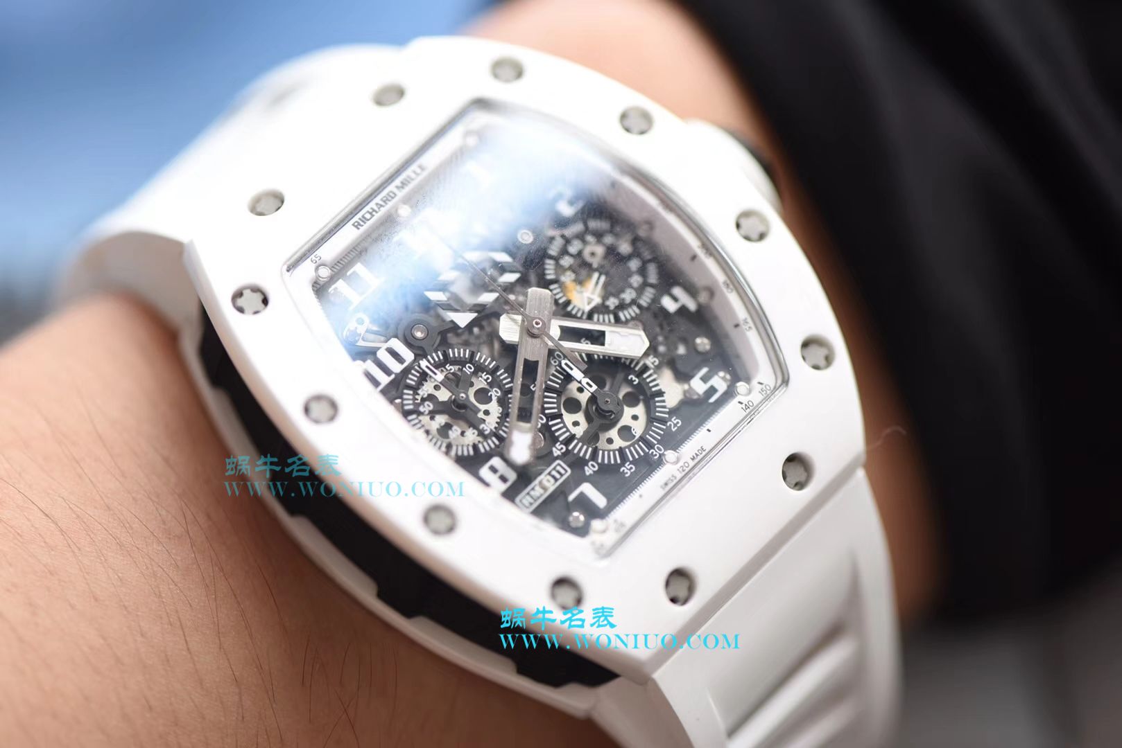   KV  理查德米尔RICHARD MILLE男士系列RM011 白陶瓷多功能腕表 / RM 011G