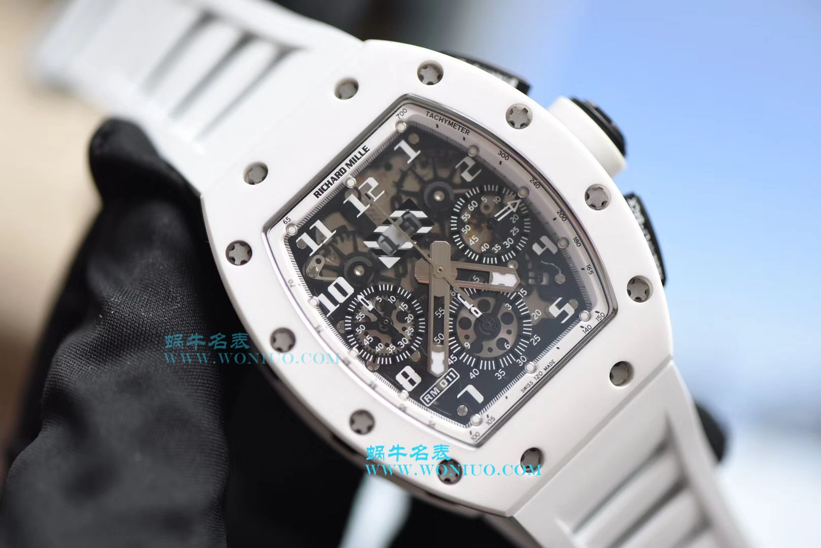   KV  理查德米尔RICHARD MILLE男士系列RM011 白陶瓷多功能腕表 / RM 011G