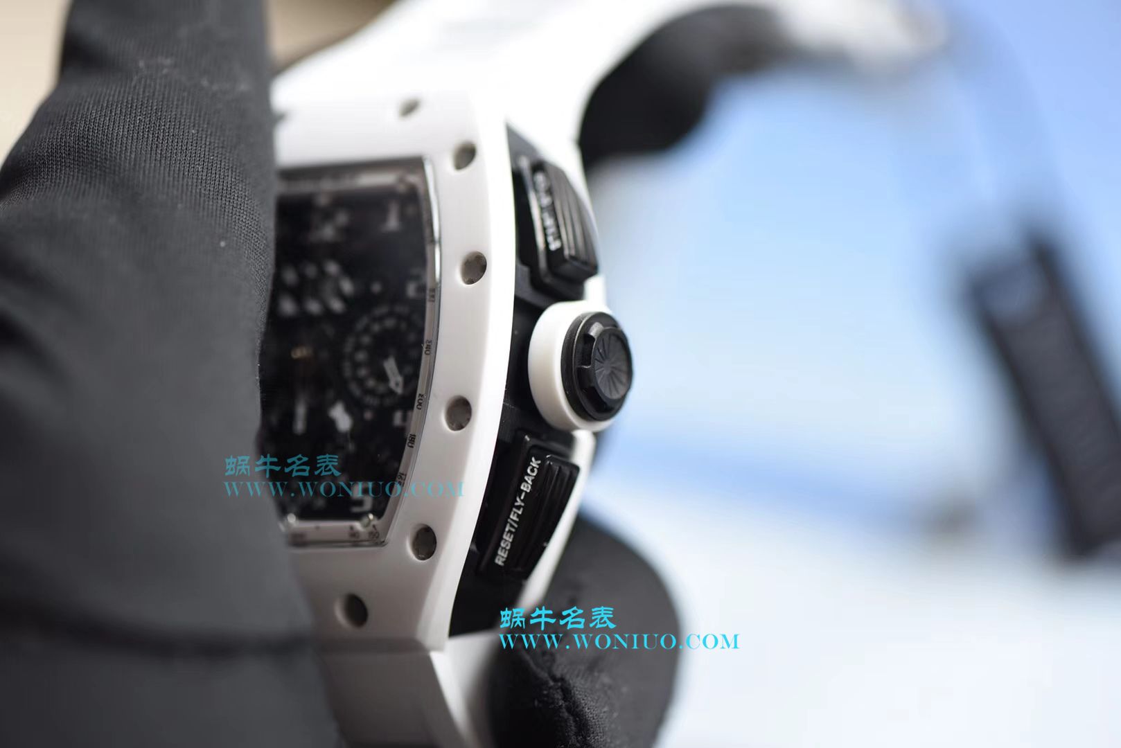   KV  理查德米尔RICHARD MILLE男士系列RM011 白陶瓷多功能腕表 / RM 011G