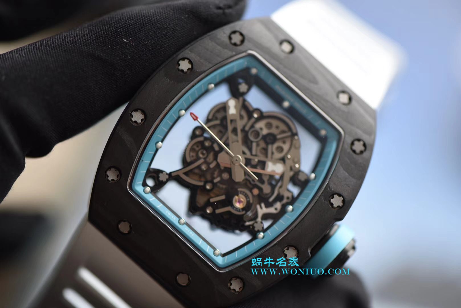   KV  理查德米尔RICHARDMILLE 最强版RM055巴巴沃森.蒂芙尼蓝阿布扎比赛道特别纪念版 / RM 055G