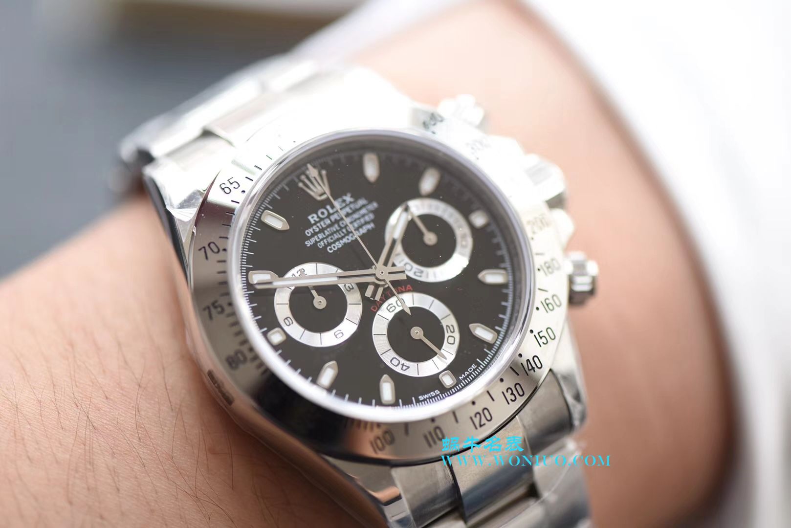   N厂最新神作～原装结构4130迪通拿  劳力士宇宙计型迪通拿最好116520-78590 黑盘腕表(黑钢迪) / R216