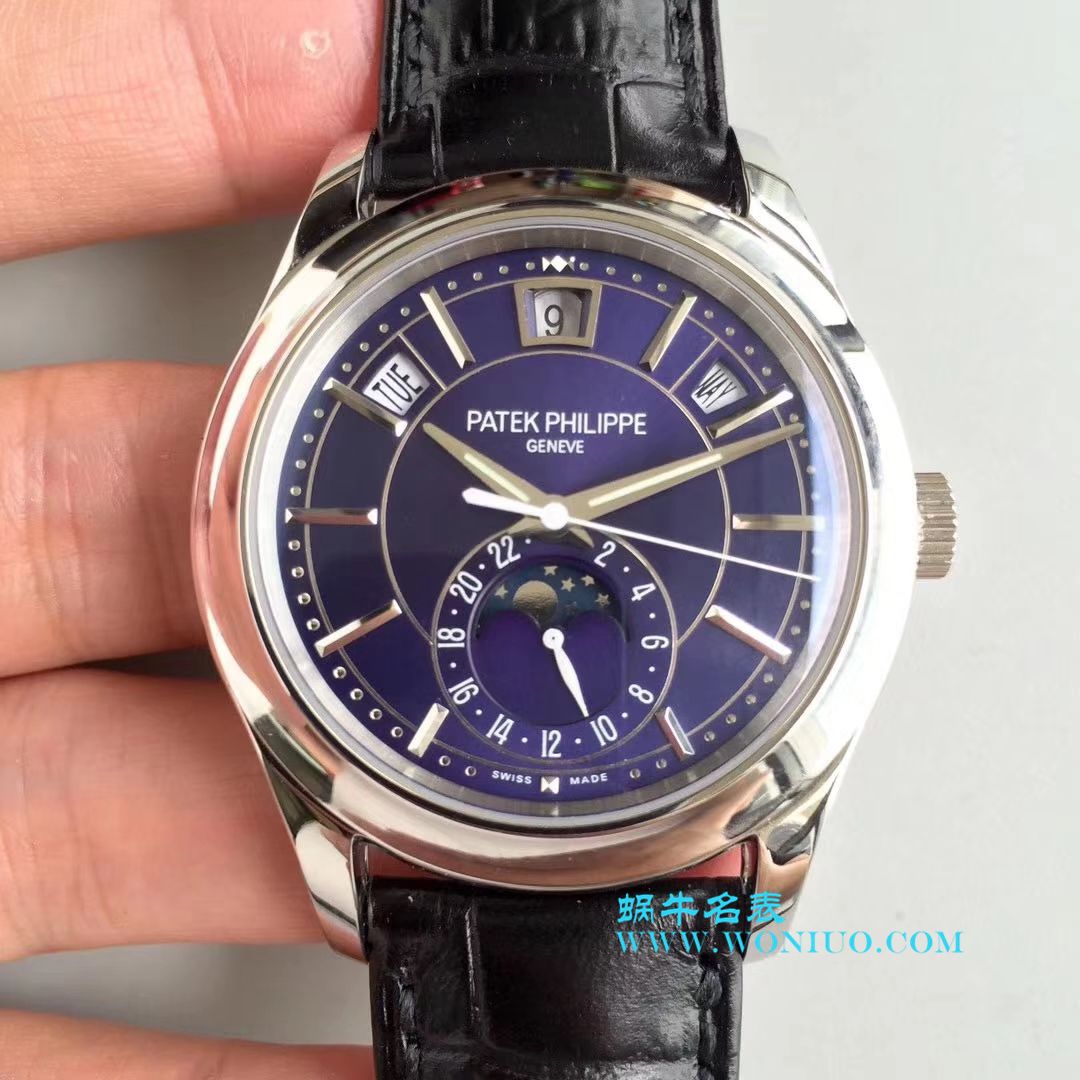   KM  百达翡丽复杂功能计时系列5205G-001、5205G-010、5205G-013 白金腕表 / BD226