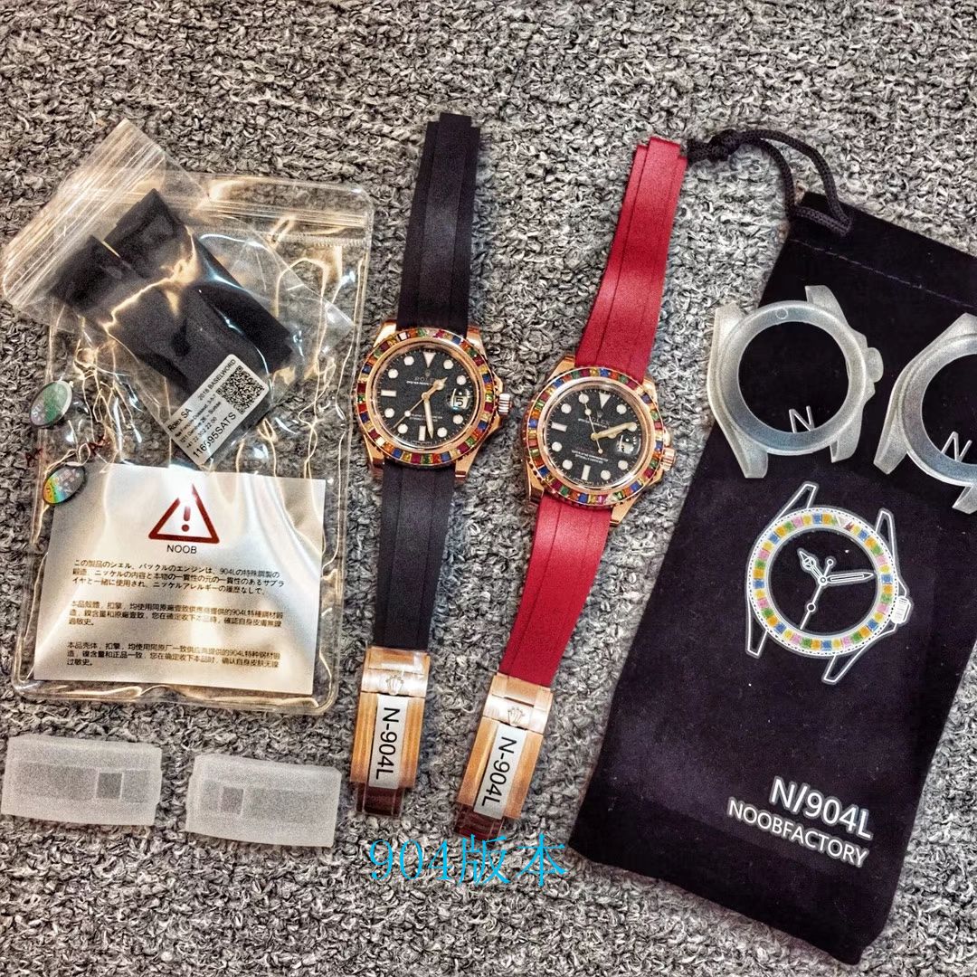   NOOB厂劳力士游艇名仕型系列116695SATS“糖豆”圈彩虹游艇劳力士游艇腕表 / R192