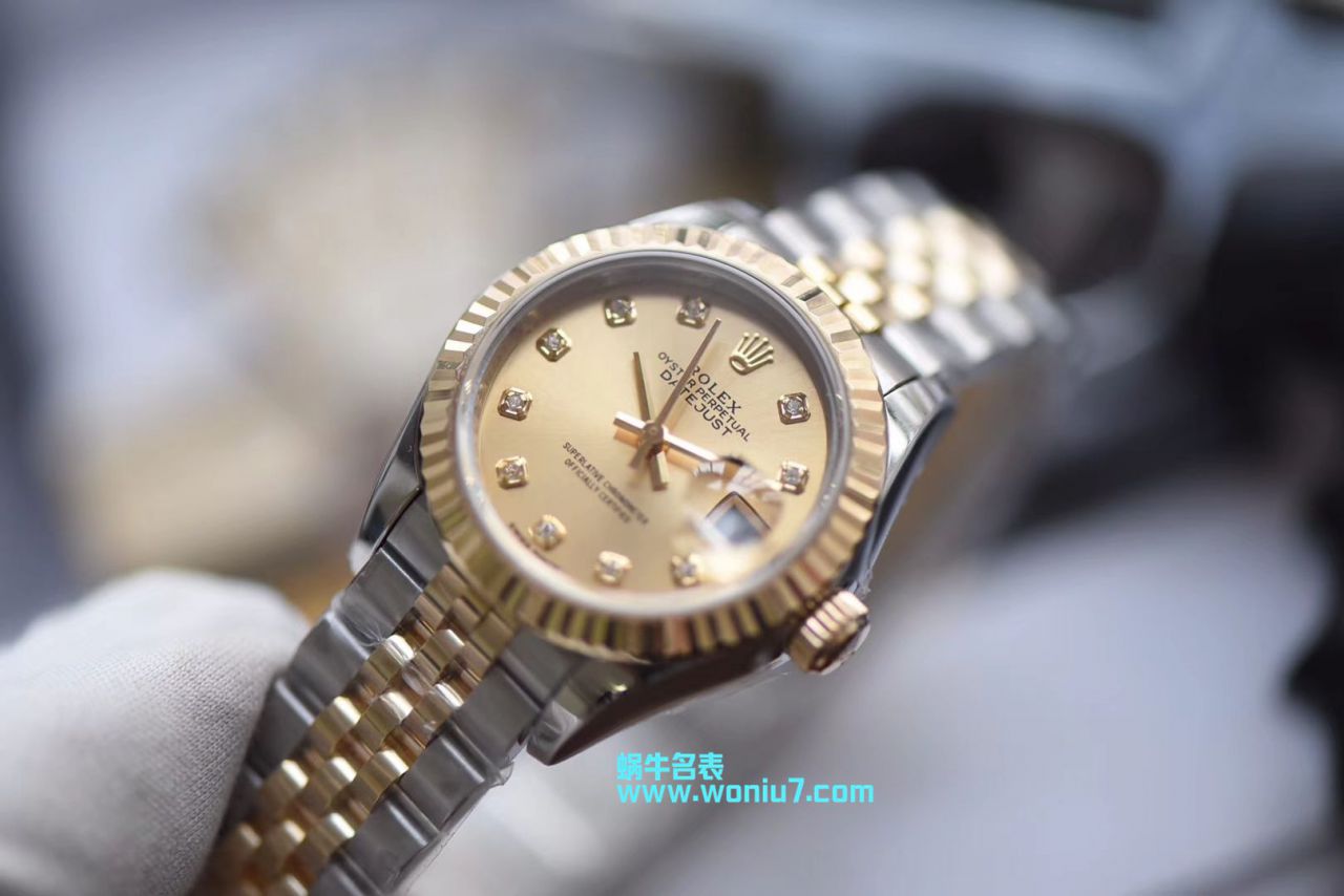   包金款  劳力士女装日志型179173（条钉）279173（钻钉）香槟面腕表 / R250