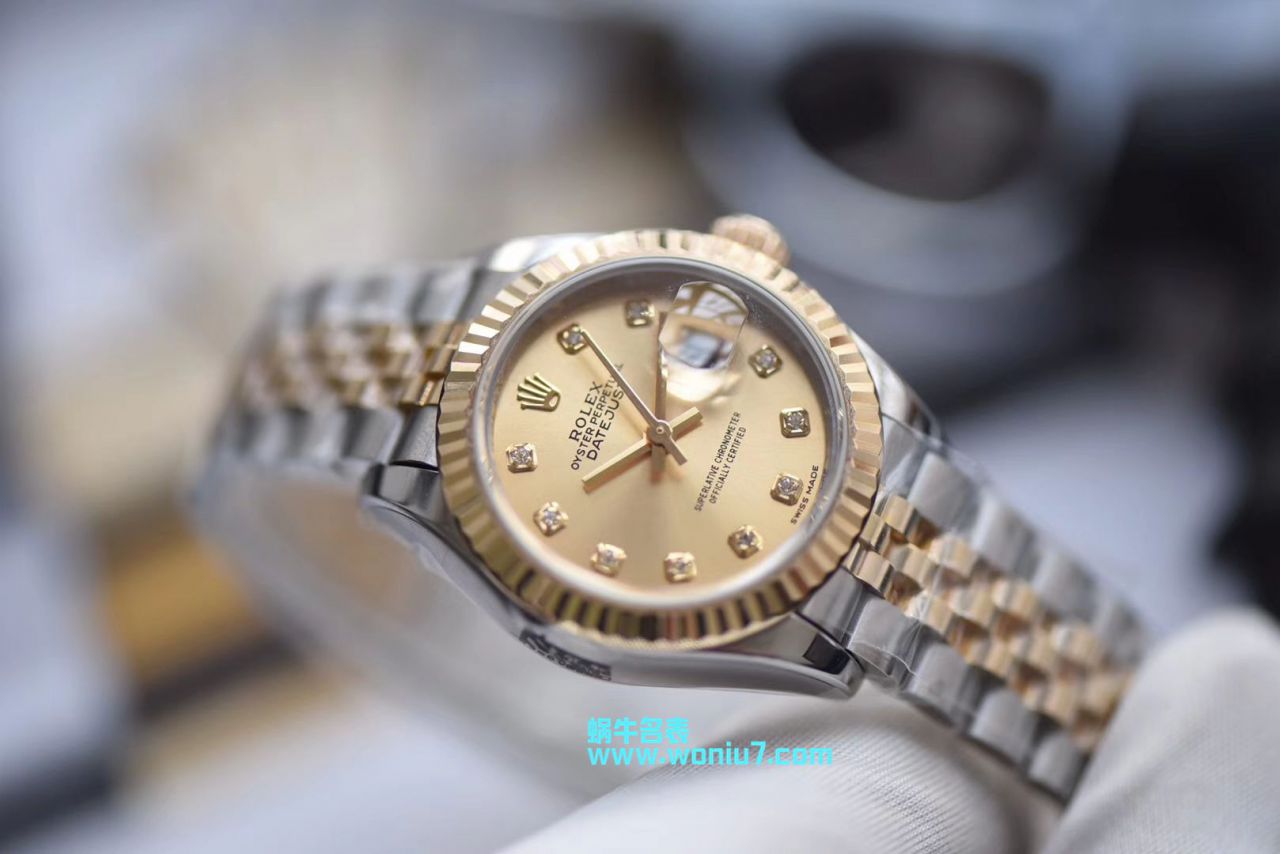   包金款  劳力士女装日志型179173（条钉）279173（钻钉）香槟面腕表 / R250