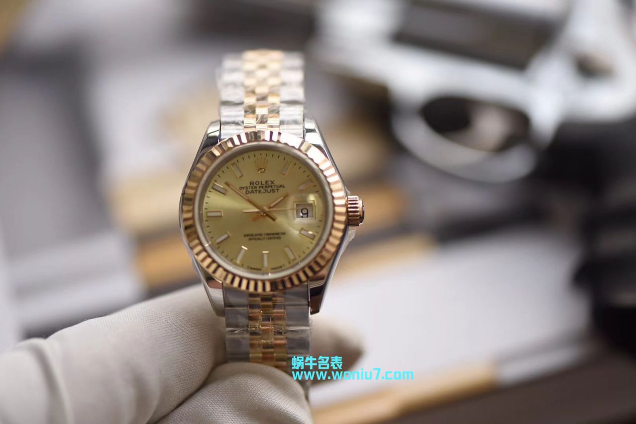   包金款  劳力士女装日志型179173（条钉）279173（钻钉）香槟面腕表 / R250