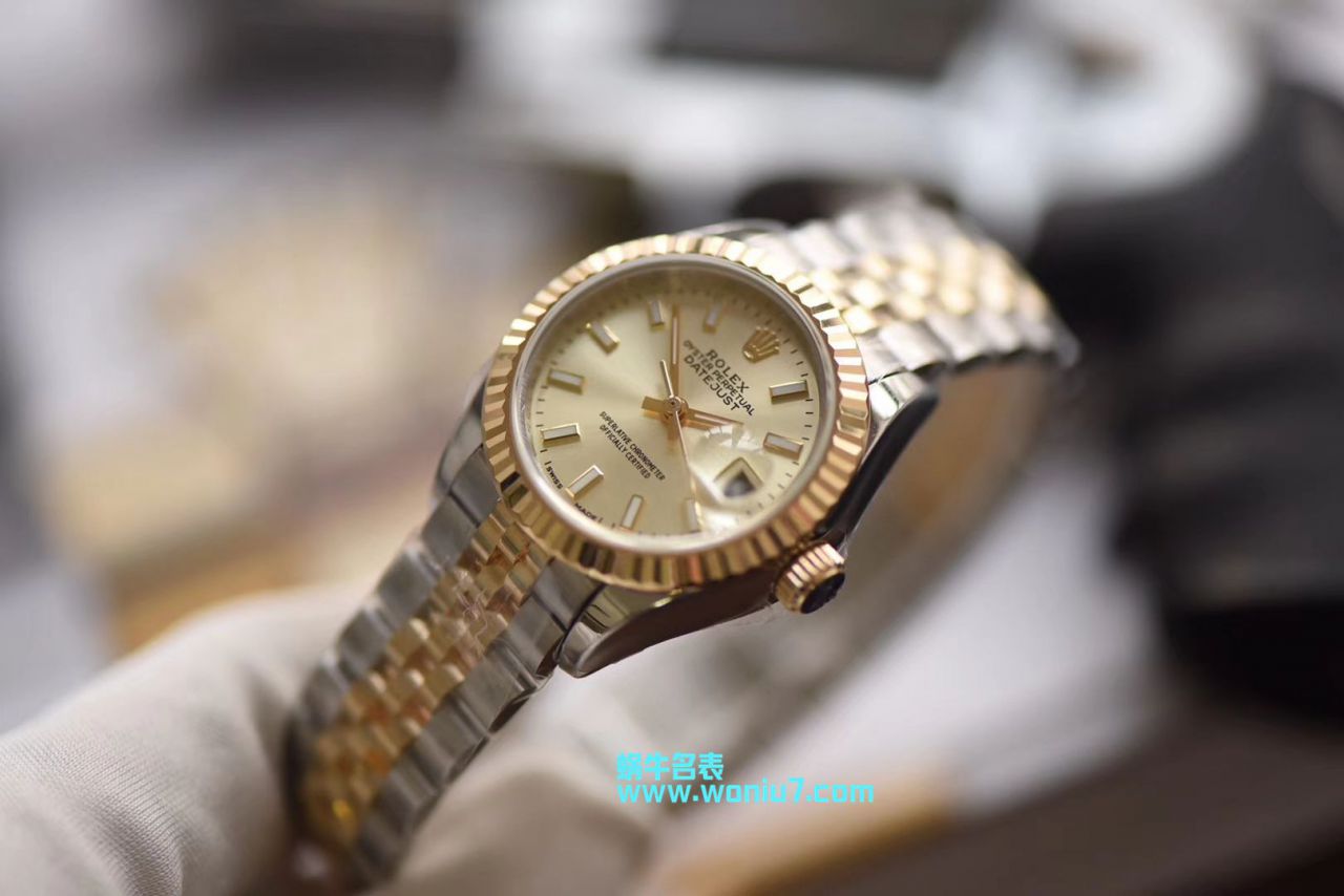   包金款  劳力士女装日志型179173（条钉）279173（钻钉）香槟面腕表 / R250