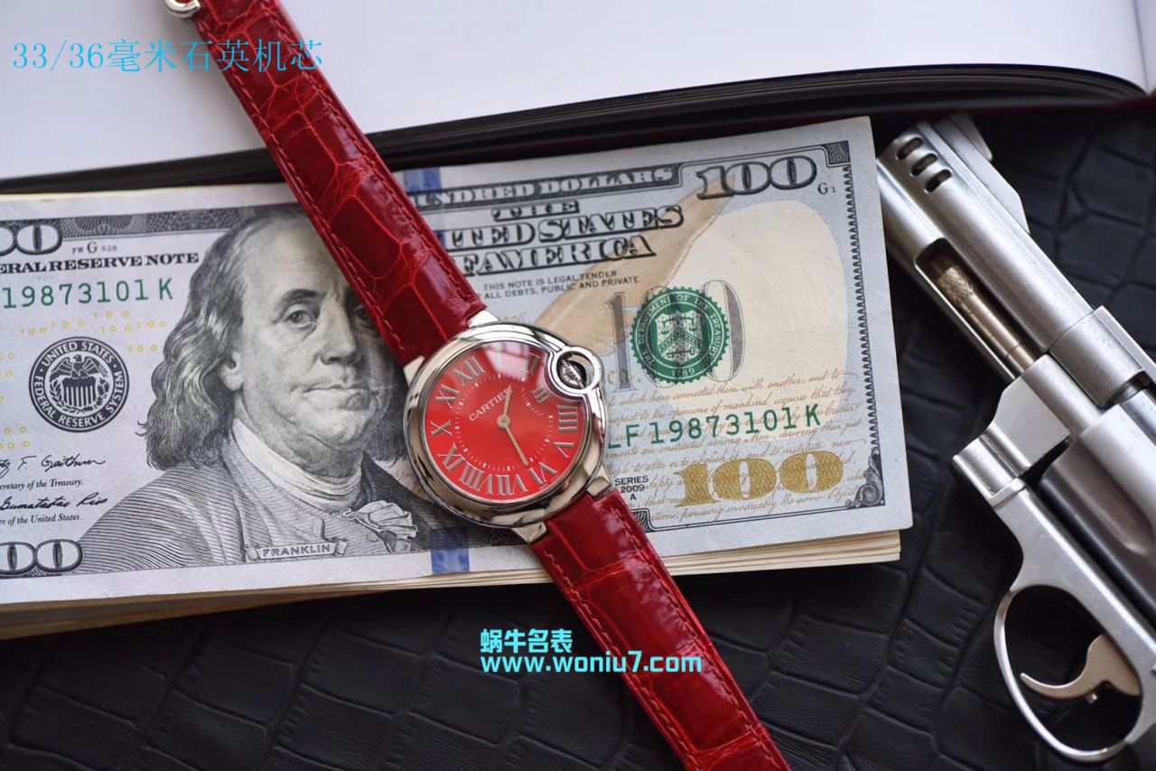   V6  卡地亚蓝气球系列WSBB0022女士33毫米机械中国红特别版腕表 / K147