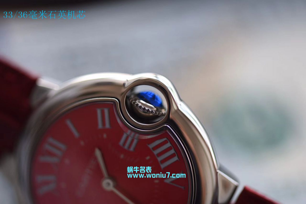   V6  卡地亚蓝气球系列WSBB0022女士33毫米机械中国红特别版腕表 / K147