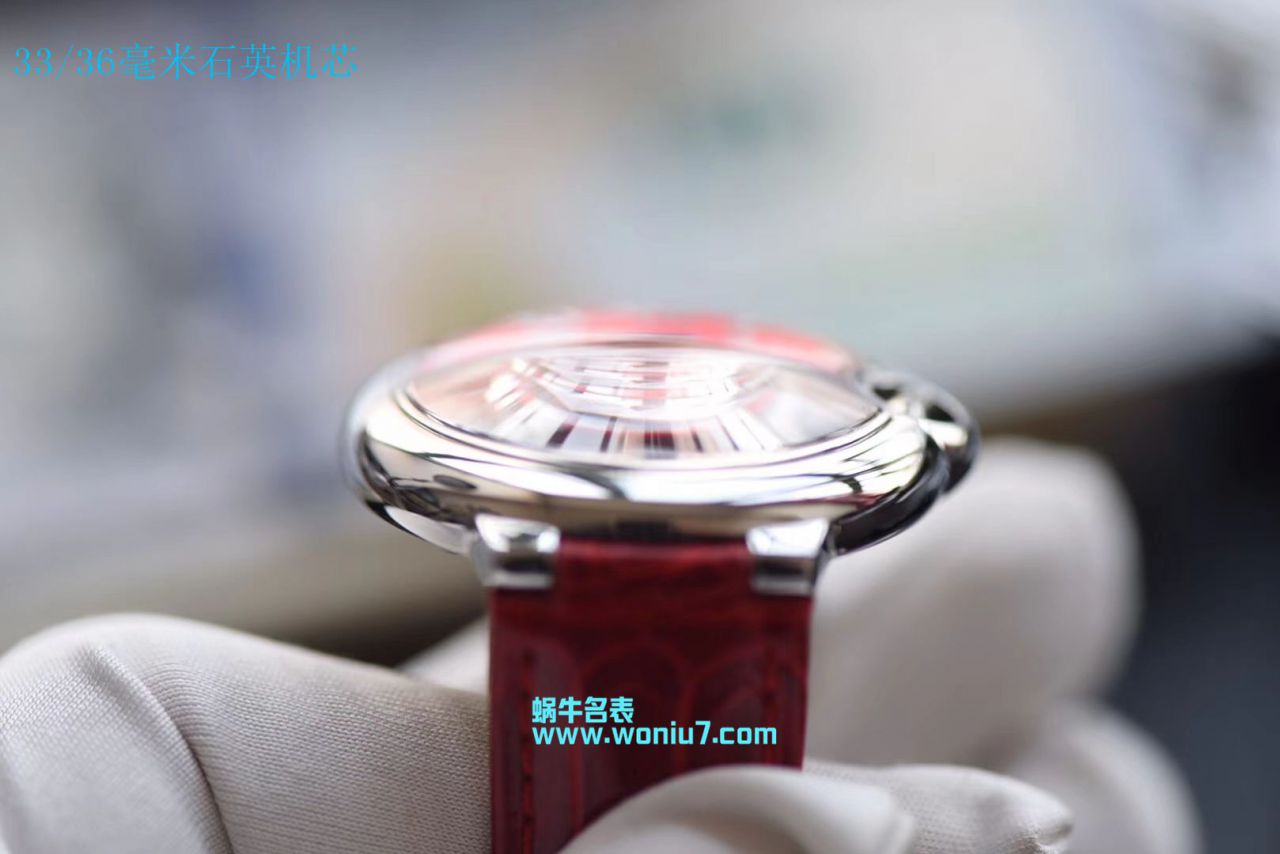   V6  卡地亚蓝气球系列WSBB0022女士33毫米机械中国红特别版腕表 / K147