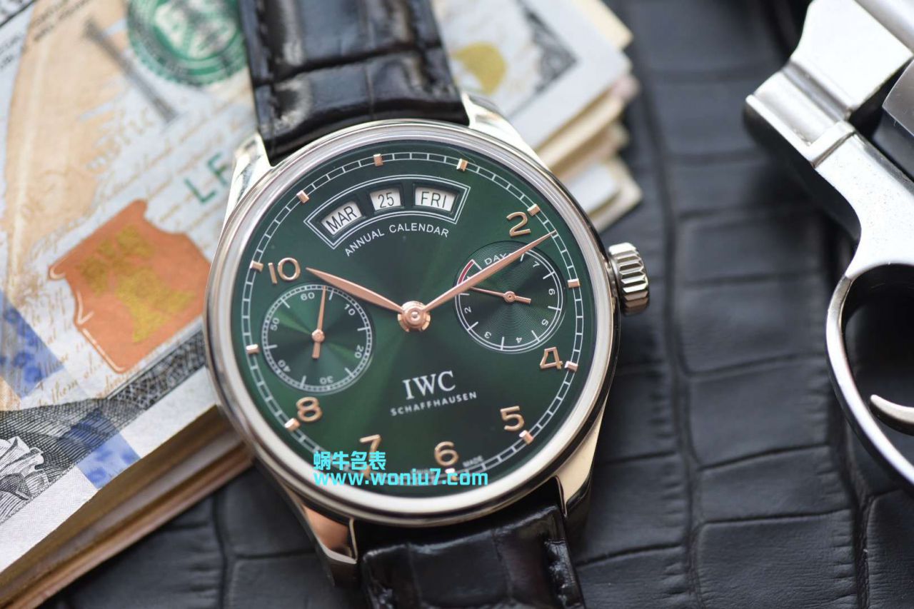   YL克隆  YL最新年历 诱惑绿面万国年历IW503510腕表 / WG173