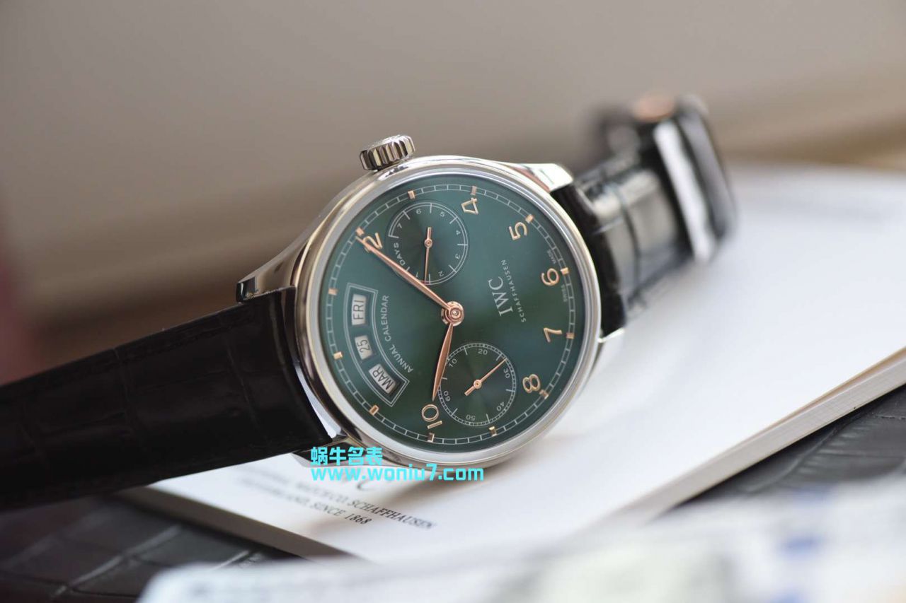   YL克隆  YL最新年历 诱惑绿面万国年历IW503510腕表 / WG173