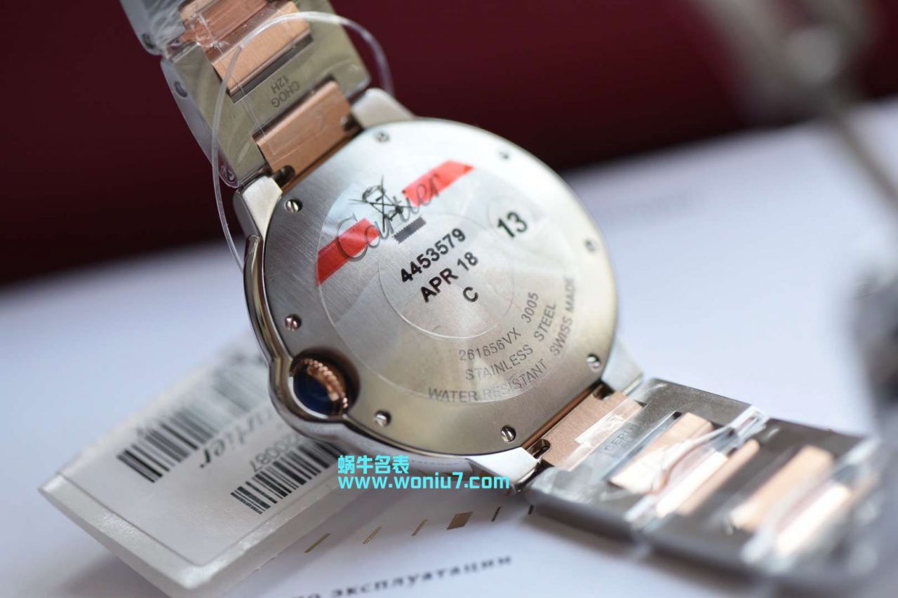 V6工厂～蓝气球鼻祖工厂女装36MM直径间金石英款美艳天然贝母表面 / K171