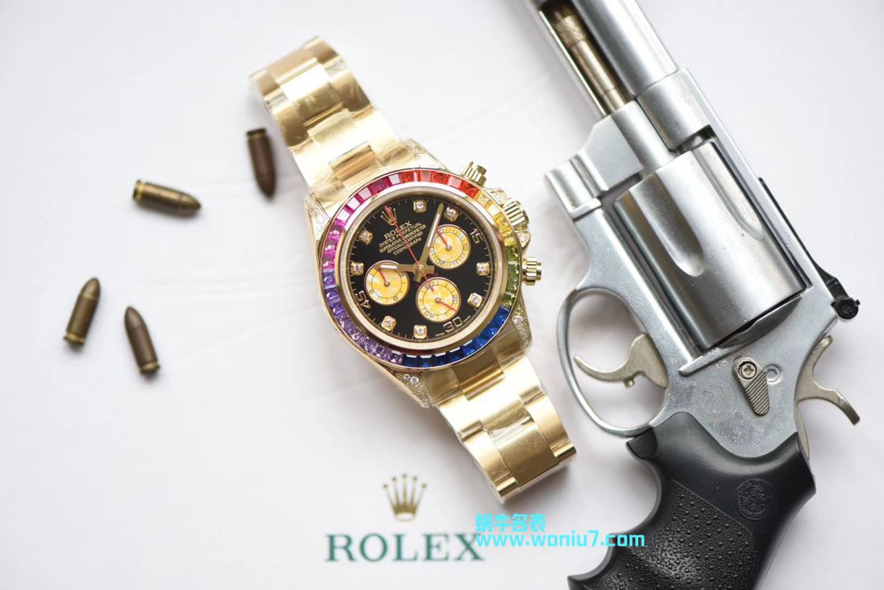   台湾厂克隆  劳力士宇宙计型彩虹迪通拿系列116595 RBOW腕表 / R243