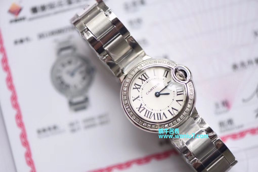   渠道原单  卡地亚蓝气球系列WE9003Z3腕表28毫米女士真钻石英 / K173
