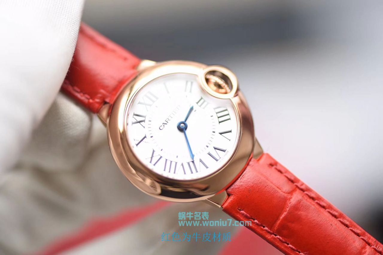   HBBV6  卡地亚蓝气球系列小号蓝气球28毫米石英W6900256女士腕表《配鳄鱼皮》 / K139