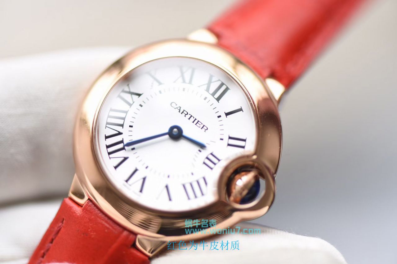   HBBV6  卡地亚蓝气球系列小号蓝气球28毫米石英W6900256女士腕表《配鳄鱼皮》 / K139