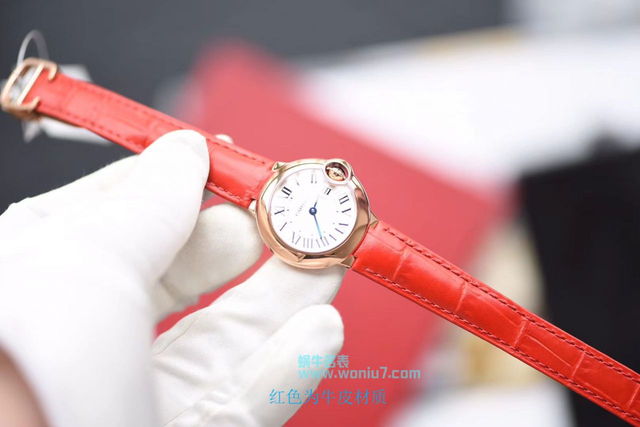   HBBV6  卡地亚蓝气球系列小号蓝气球28毫米石英W6900256女士腕表《配鳄鱼皮》 / K139