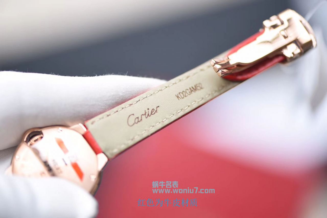   HBBV6  卡地亚蓝气球系列小号蓝气球28毫米石英W6900256女士腕表《配鳄鱼皮》 / K139