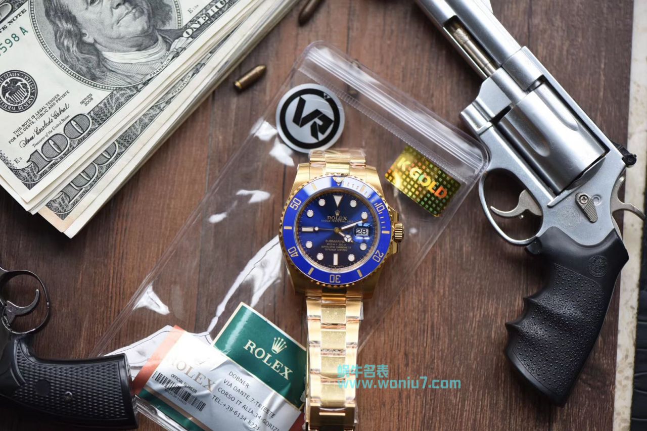   VR全包真18K黄金款  劳力士潜航者型116618LB-97208腕表 / R262
