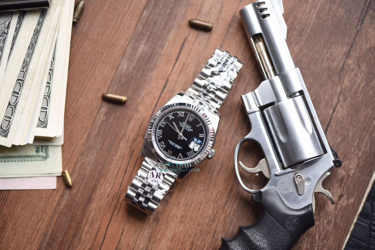 劳力士日志型系列116234-63200黑罗马盘腕表  AR克隆   / R265